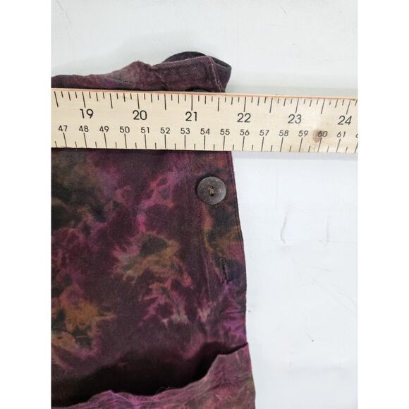 Earthbound Boho Overalls Tie Dye Brown Orange Hippie Pockets Women Sz M Wide leg - Picture 6 of 6